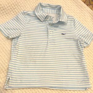Vineyard Vines Blue and White Striped Kids Polo